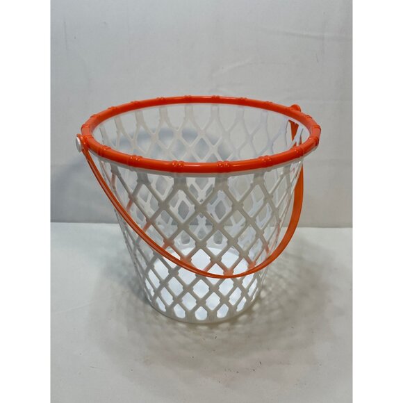 Basketball basket bucket hoop pail with handle plastic Easter Halloween set of 3 - Picture 3 of 8